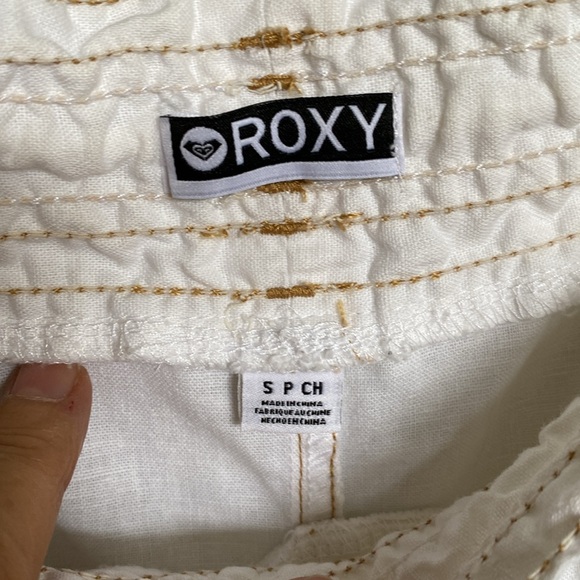 Vtg 90’s Foxy jeans wide legs, pull up, drawstring! Linen /cotton blend! Size S - Picture 4 of 12